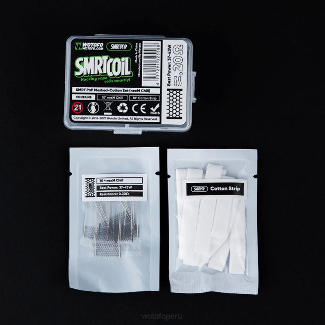 Wotofo SMRT conjunto de malla y algodón pnp frío nexmesh D66P317 Wotofo Cigarro Eletronico