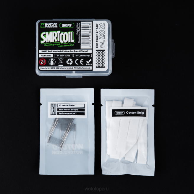 Wotofo SMRT conjunto de malla y algodón pnp frío nexmesh D66P317 Wotofo Cigarro Eletronico