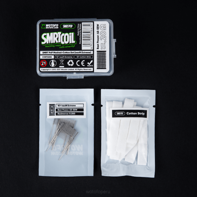 Wotofo SMRT conjunto de malla y algodón pnp frío nexmesh D66P317 Wotofo Cigarro Eletronico