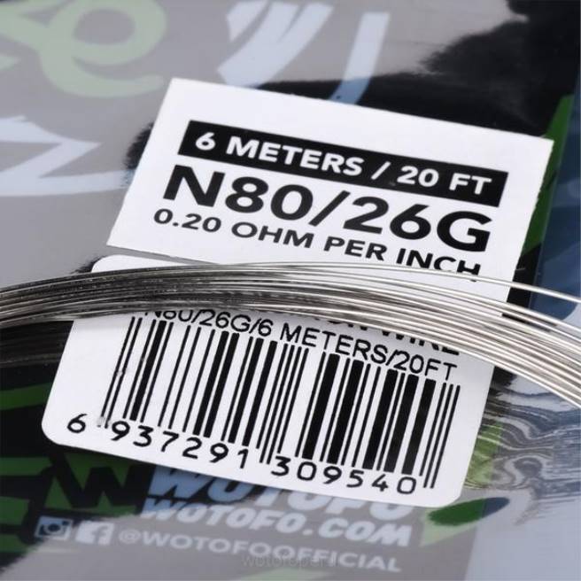 Wotofo carrete de alambre prefabricado Clapton fusionado de doble núcleo - 28*2+38 D66P345 Wotofo Desechable